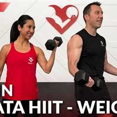 30 Min Tabata HIIT Workout for Fat Loss with Weights - Full Body Workout with Dumbbells at Home