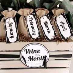 Wine of the Month Gift Basket Idea