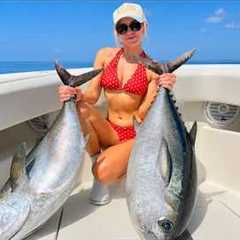 She Caught MASSIVE Blackfin Tuna 100 Miles Offshore — Then We Made Sushi!