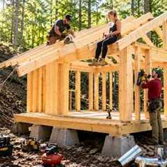 Family Builds DREAM Cabin in the Woods - Start To Finish by @dialtommy