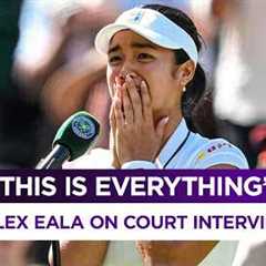 My light up shoes and chubby cheeks | Alex Eala's on court interview after defeating Iga Swiatek