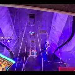 Circus artist doing triple salto at Circus Circus in Las Vegas.