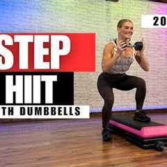20-Min Quick Step HIIT Workout with Dumbbells - FAST & EFFECTIVE