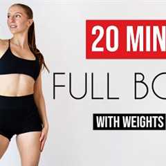 20 MIN FULL BODY STRENGTH & ENDURANCE - with weights, at home