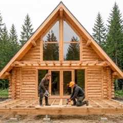 Couple Builds Their OFF-GRID Luxury Wooden Cabin Deep in the Forest | by @OneFootOfftheGrid   ​
