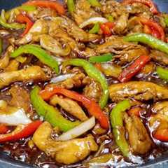 THE MOST DELICIOUS AND SUPER EASY CHICKEN BREAST RECIPE! #chickenandpepperstirfry