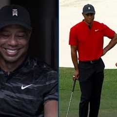 Tiger Woods reacts to Charlie & Tiger: Mannerisms video