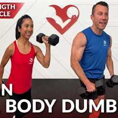 40 Min Full Body Dumbbell Workout at Home Strength Training for Women & Men with Weights
