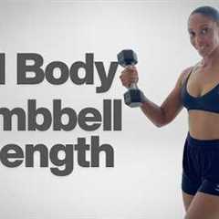 20 min Full Body Dumbbell Strength Workout | NO JUMPING & STANDING ONLY!