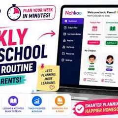 A Simple Weekly Homeschool Planning Routine for Busy Parents | NOHKOO Homeschool Planner