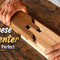 Japanese Carpenter Handcrafts Perfect Wooden Joints Without Hardware