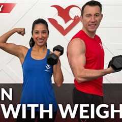 30 Minute HIIT Workout with Weights - Dumbbell Full Body Workout at Home for Fat Loss No Jumping