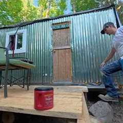 Log Cabin Build on Off-Grid Homestead Solo | Live in a Tiny House...
