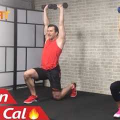 40 Min Tabata HIIT Workout with Weights + Abs: Full Body Dumbbell High Intensity Workout at Home