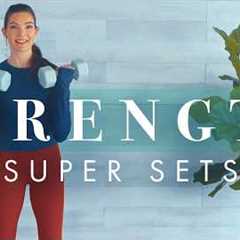 Standing Strength Supersets // Weight Training Workout at Home for Beginners & Seniors