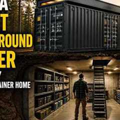 Built a Secret Underground Bunker Beneath My Shipping Container Home
