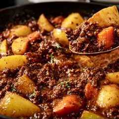 When I don't feel like cooking, my husband makes this! Quick & easy ground beef and potato..