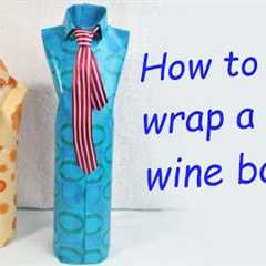 Wrapping a wine bottle | shirt and tie bottle wrap | 如何包裝壹瓶紅酒送禮 #bottlegiftwrapping