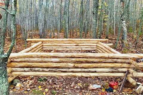 Simple Off Grid Log Cabin Build: Easy Wall Construction (Butt And Pass)