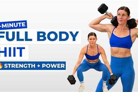25-Minute Full Body HIIT with Dumbbells | Strength + Power Supersets