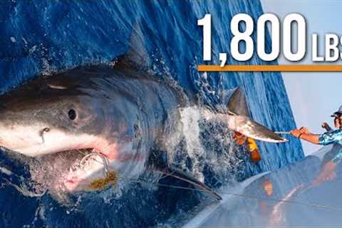 Massive Great White Shark caught while Fishing in Florida