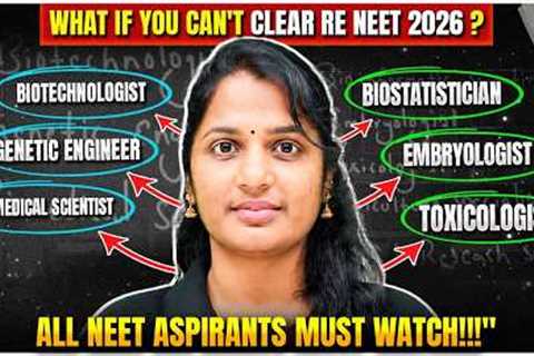 What If You Can't Clear RE NEET 2026? 😱| High Paying Non Medical Career Options‼️| PW NEET Telugu