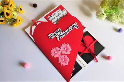 How to Make Beautiful Handmade Anniversary Card for Parents | Anniversary Card Idea | Tutorial