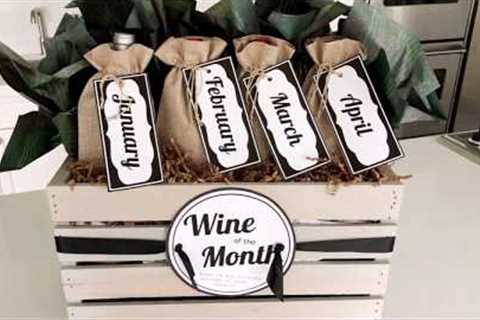 Wine of the Month Gift Basket Idea