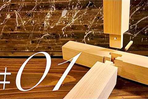 Japanese Joinery ＃01 Ari Shiguchi  Komisen uchi  蟻仕口　込栓打ち