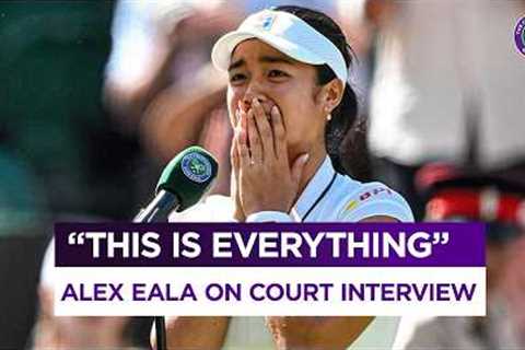 My light up shoes and chubby cheeks | Alex Eala's on court interview after defeating Iga Swiatek