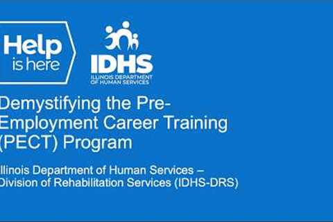 Demystifying the Pre-Employment Career Training (PECT) Program