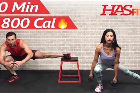 50 Min Total Body Strength Workout with Weights - Full Strength Training for Women Men Home Dumbbell