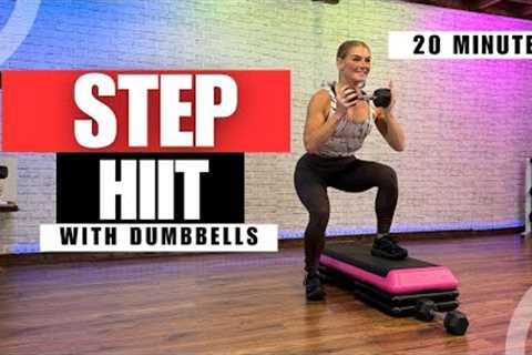 20-Min Quick Step HIIT Workout with Dumbbells - FAST & EFFECTIVE