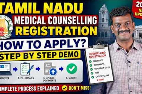 Tamil Nadu Medical Counselling Registration Open - How to Apply - Step By Step Demo | Mizpah Academy