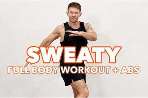 SWEATY Full Body HIIT + Abs | No Equipment, No Repeats