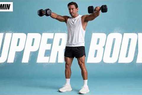 20 Min TOTAL UPPER BODY Workout With Dumbbells (Build Muscle & Strength)
