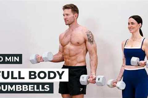 40 Min Full Body Dumbbell Workout at Home | Build Muscle