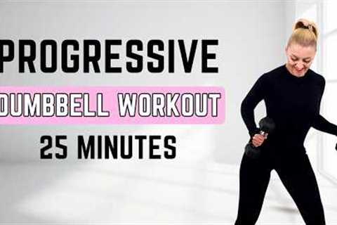 🔥25 Min Progressive Circuit Workout🔥DUMBBELL FULL BODY STRENGTH & FAT BURN🔥#strength..