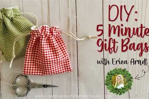 5 Minute Gift Bag // Easy Sewing Tutorial