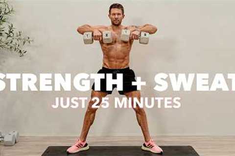 25 Min Full Body Dumbbell Workout | No Repeats, No Jumping
