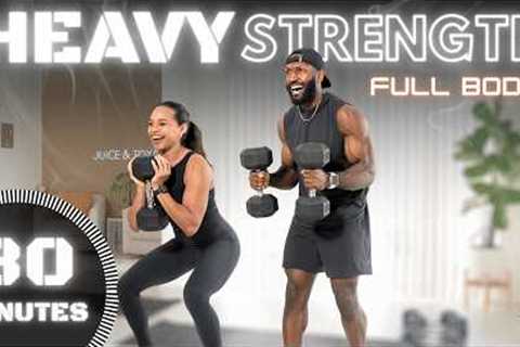 30 Minute HEAVY Dumbbell Workout [Full Body Strength Training]