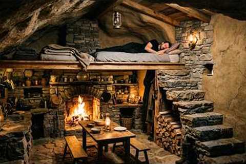 Building a SECRET Warm Underground Bunker for Survival | Bushcraft Shelter