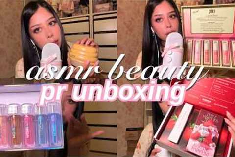 ASMR | ♥ Monthly PR Unboxing (Whispered beauty haul)