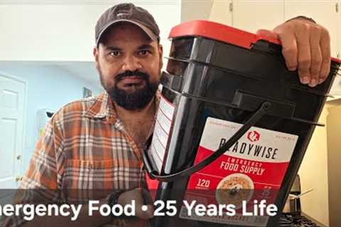 Emergency survival Food, self storage 25 Years, cooking and taste test