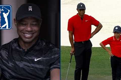 Tiger Woods reacts to Charlie & Tiger: Mannerisms video