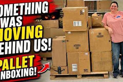 Something Was MOVING Behind Us During This Massive Pallet Unboxing! 😱