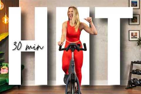 30 min  HIIT Cardio Indoor Cycling Workout