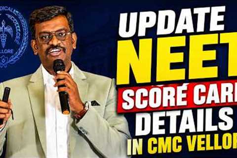 How to Add Your NEET 2026 Score Card | CMC Vellore Admissions 2026 Update | Mizpah Academy