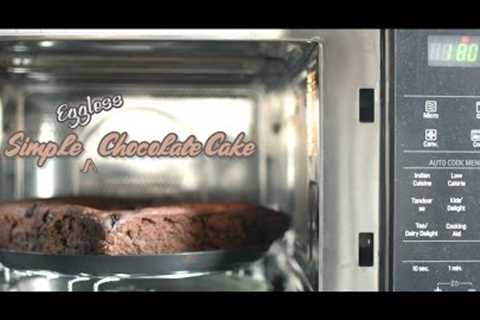 Simple Eggless Chocolate Cake in Microwave Oven Using LG Microwave Oven