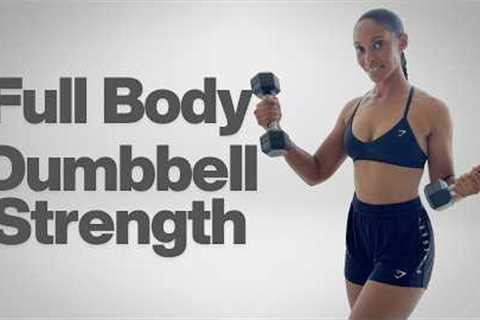 20 min Full Body Dumbbell Strength Workout | NO JUMPING & STANDING ONLY!